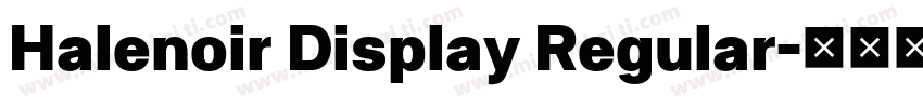 Halenoir Display Regular字体转换